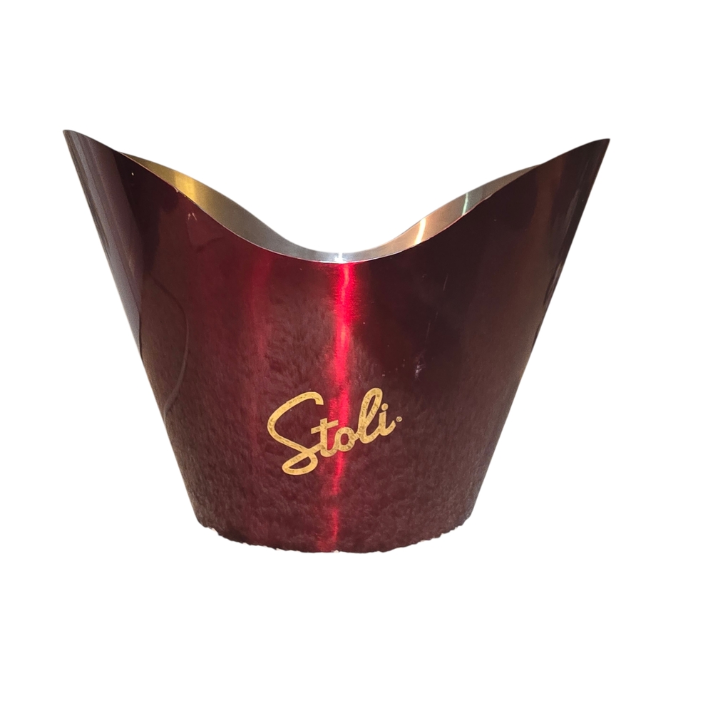 Stoli Red and Gold Ice Bucket